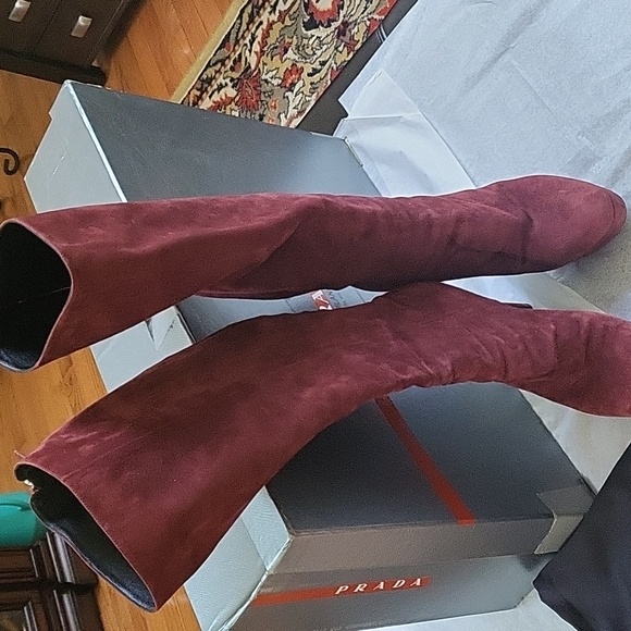 Prada Suede Knee-high Boots size 40 - Picture 2 of 7